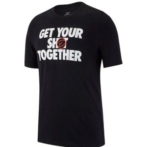 Nike Get Your Shot Together Basketball Black Short Sleeve Crewneck Tee 2020-S